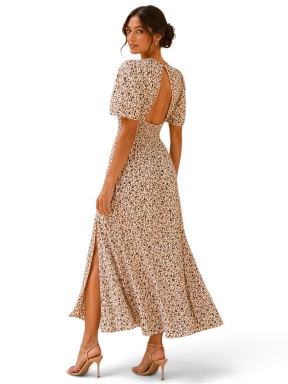 AFRM X REVOLVE Lala Floral High Slit Midi Dress - Medium